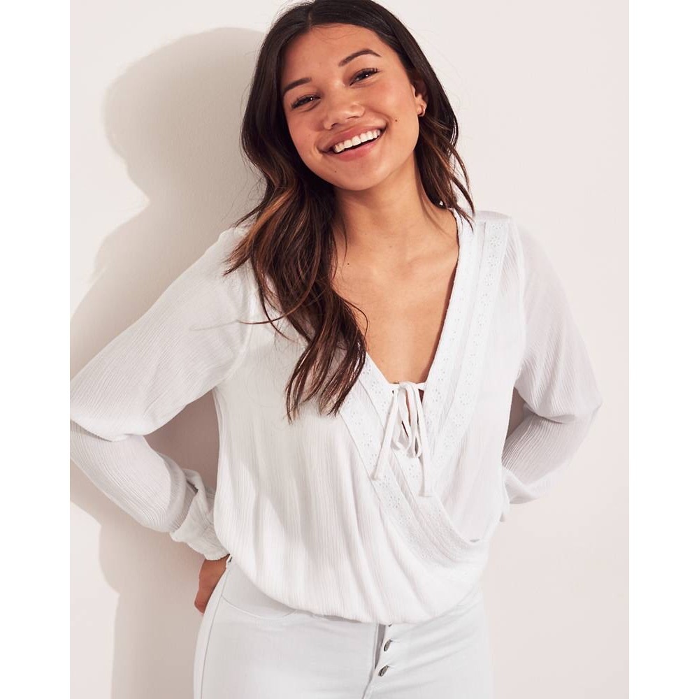 Hollister Tie-Front Wrap Top